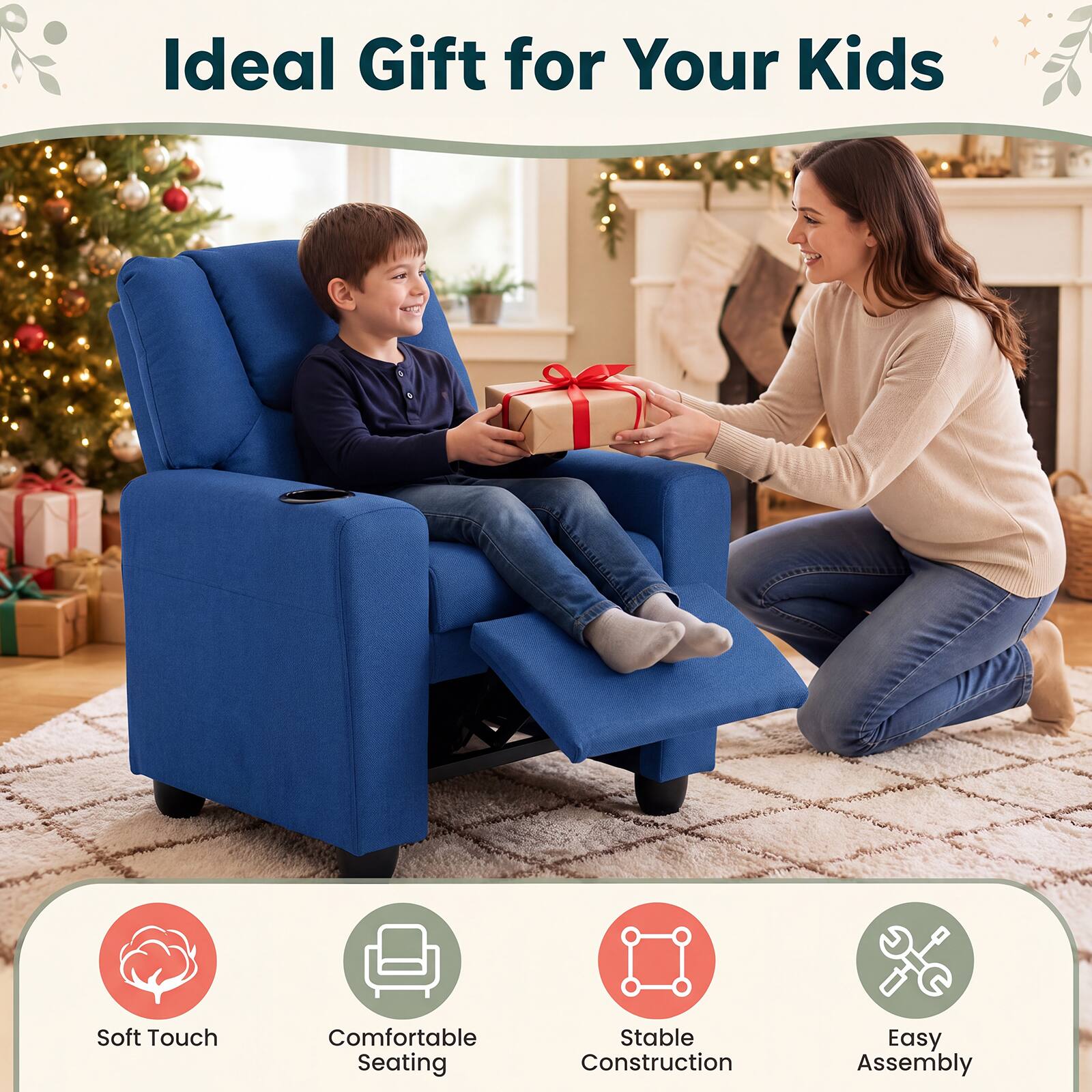Ideal Gift for Your Kids

- Soft Touch
- Comfortable Seating
- Stable Construction
- Easy Assembly
