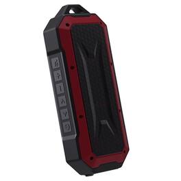 Supersonic - Duro Water-Resistant Portable Bluetooth Speaker, Shockproof & FM - Red