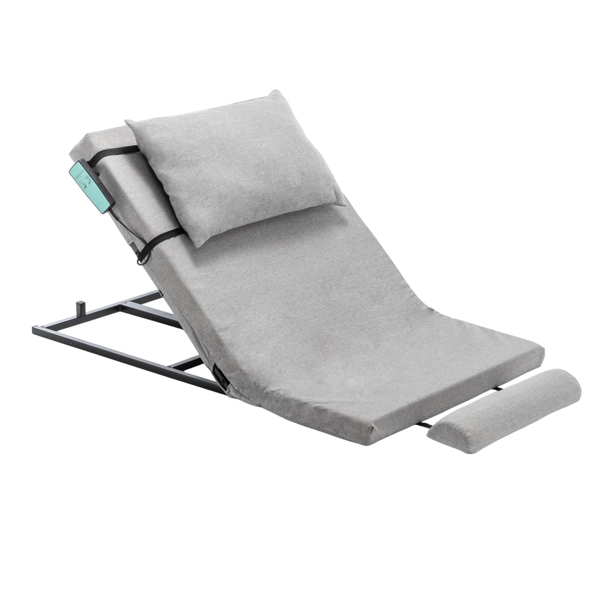 Alt View 8. GOODSILO - Electric Adjustable Bed Backrest with Remote Control for Comfortable Sitting and Reclining - Grey.