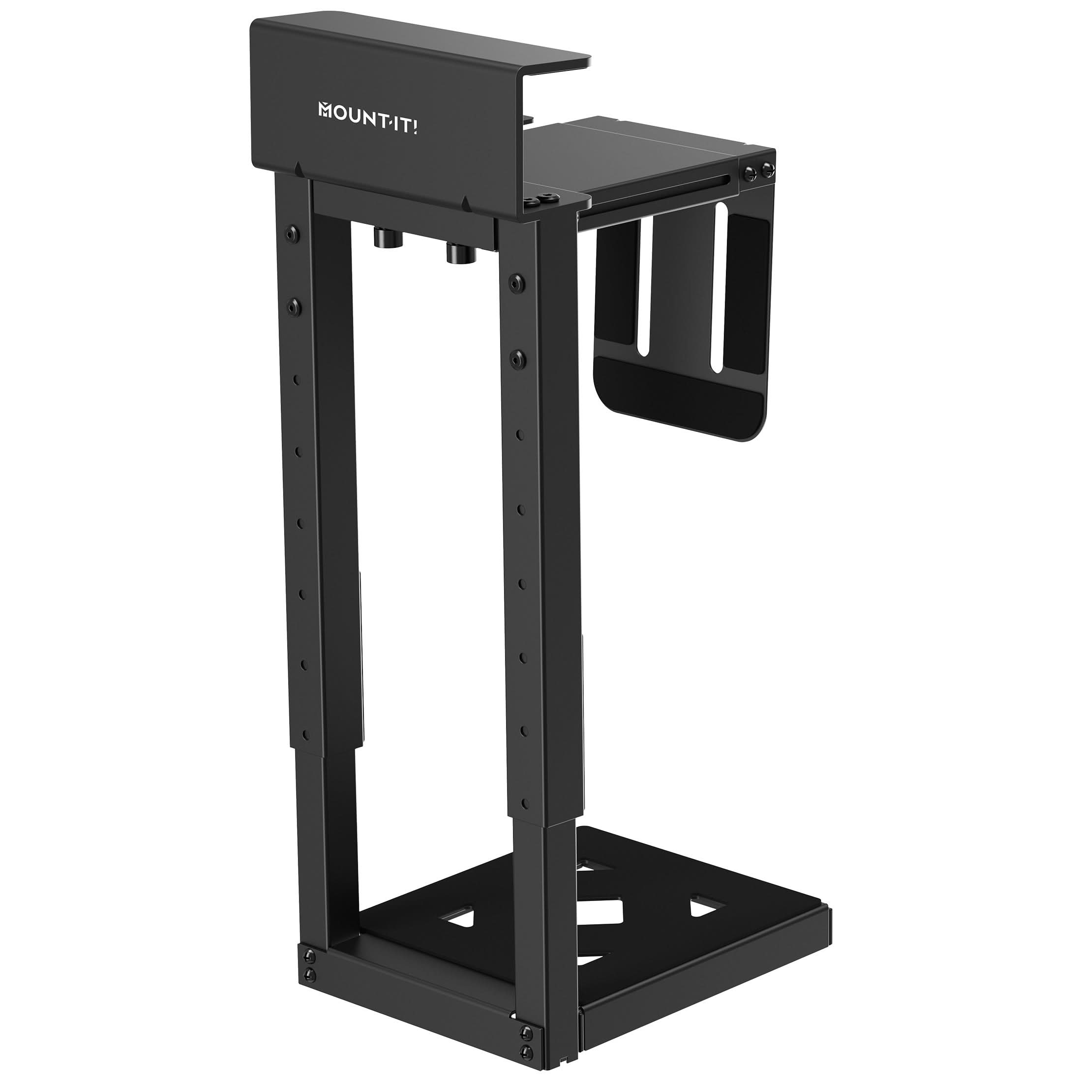 Alt View 7. Mount-It! - Heavy‑Duty Clamp‑On CPU Mount for Mid & Full Tower PCs - Supports up to 66 lbs, Black - Black.