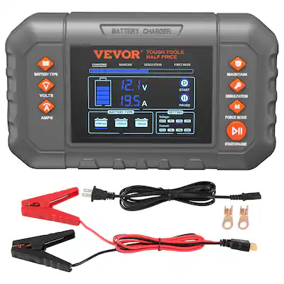 VEVOR 20a Smart Battery Charger For Lithium Lifepo4 & Lead-acid Agm/gel/sla Batteries With Lcd Display Trickle Maintainer & Desulfator For Car Boat VEVOR 20a Smart Battery Charger For Lithium Lifepo4 & Lead-acid Agm/gel/sla Batteries With Lcd Display Trickle Maintainer & Desulfator For Car Boat