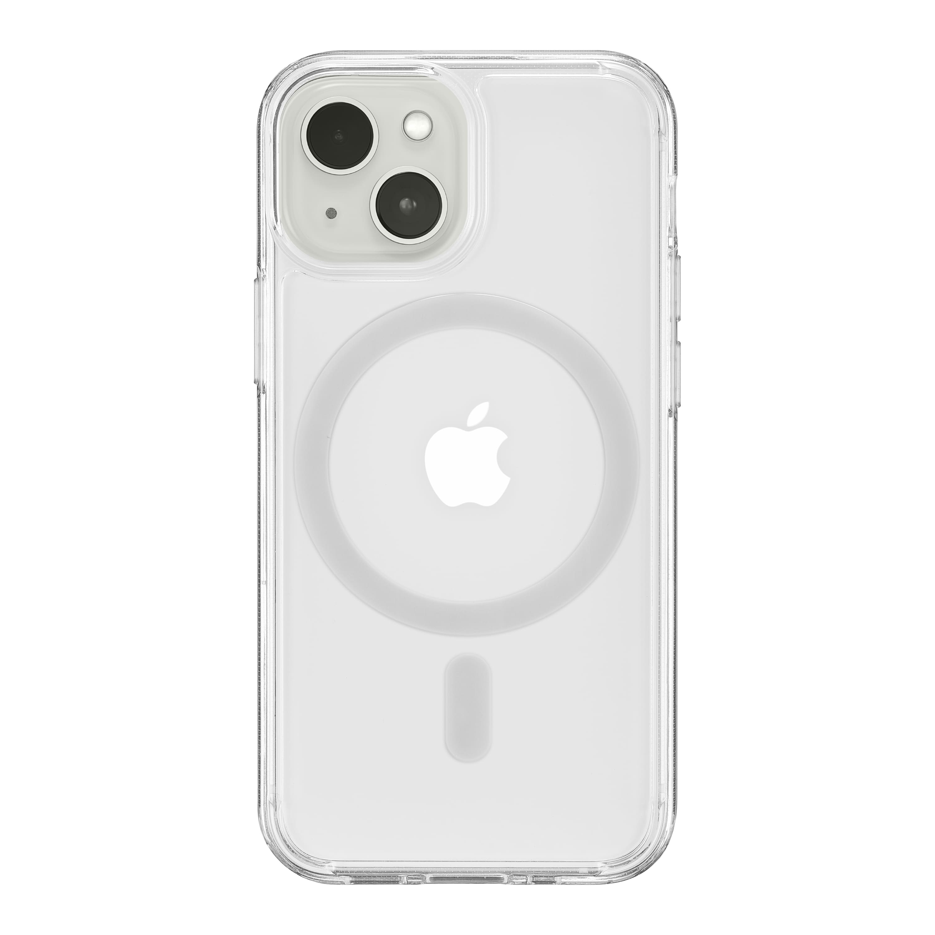 Front. Insignia™ - Hard Shell Case for iPhone 13 Mini and iPhone 12 Mini - Clear.