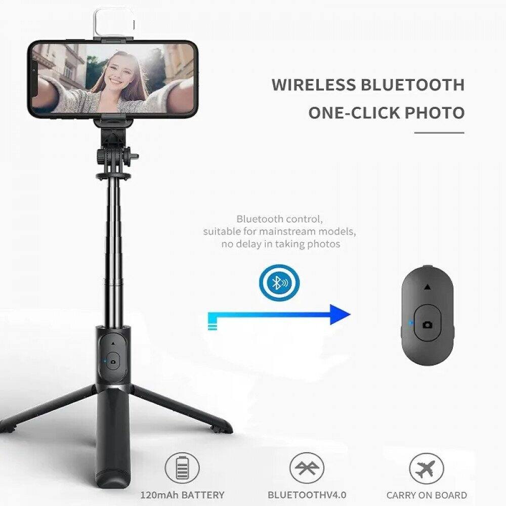 WIRELESS BLUETOOTH  
ONE-CLICK PHOTO

Bluetooth control, suitable for mainstream models, no delay in taking photos

120mAh BATTERY

BLUETOOTH V4.0

CARRY ON BOARD