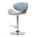 Front. Simpli Home - Marana Bentwood Adjustable Height Gas Lift Bar Stool - Denim Blue.