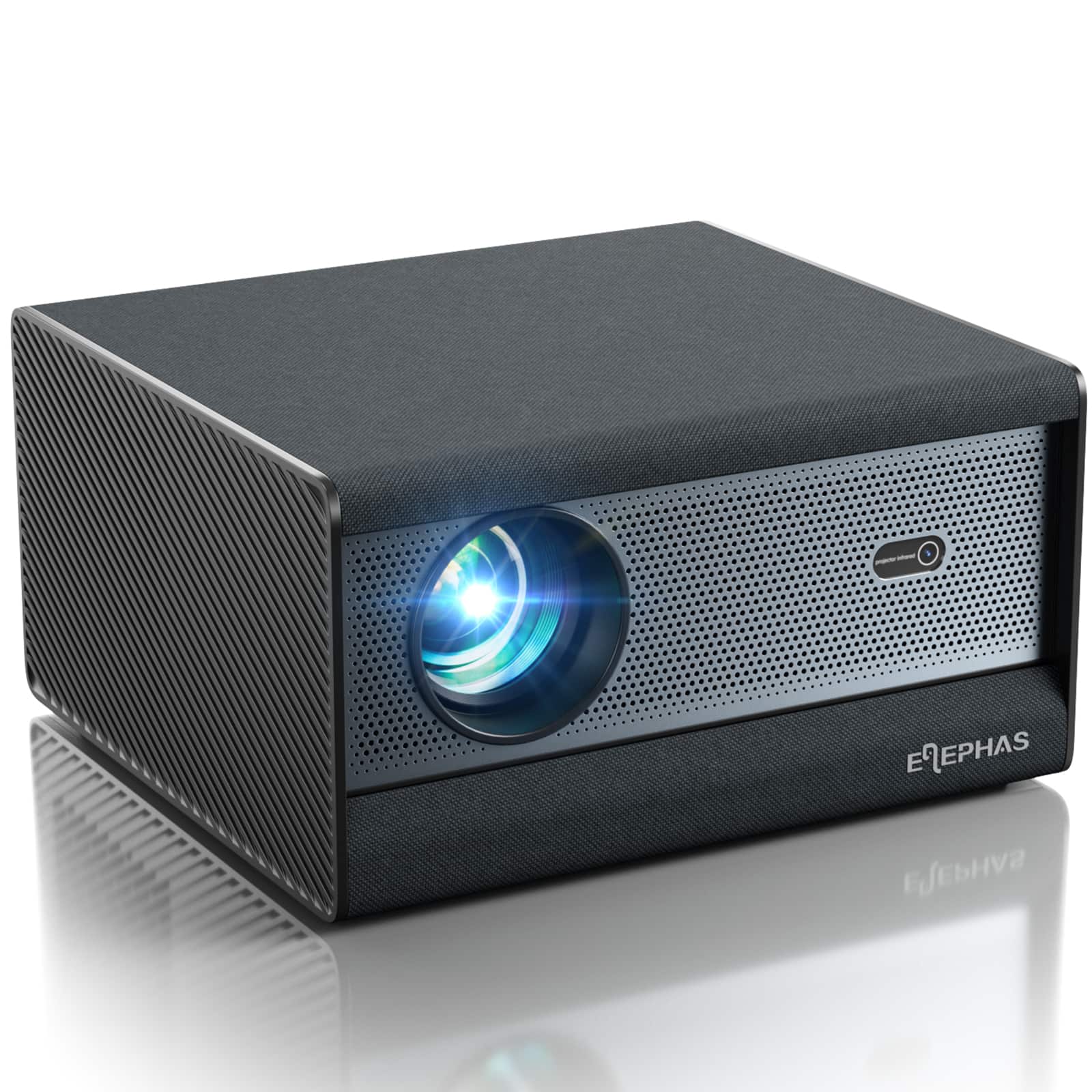 Elephas - Smart 4K Projector: 1200 ANSI, Netflix-Licensed,30W Dolby Audio,WiFi Bluetooth, Dust-Proof, Auto Focus/Keystone - Black