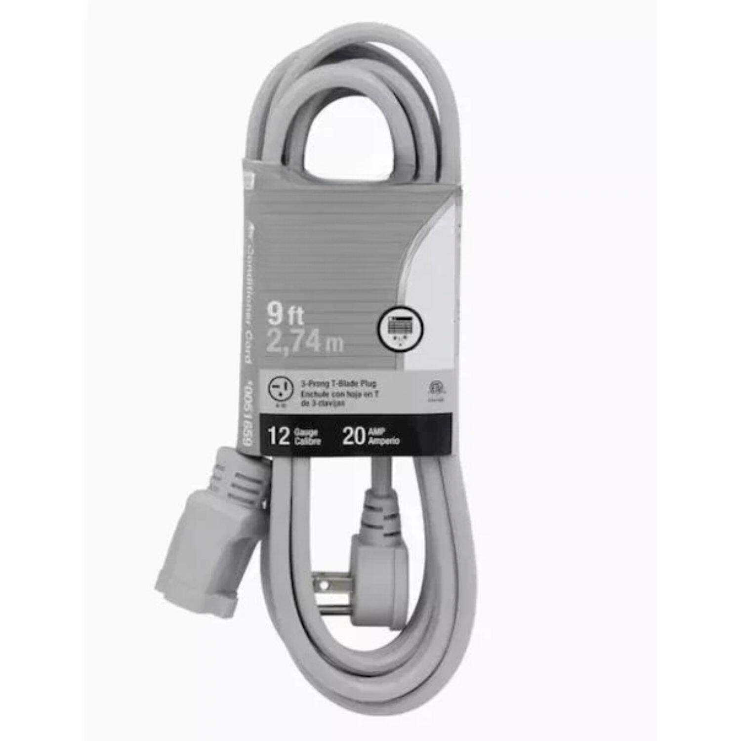 9 ft  
2,74 m  

3-Prong T-Blade Plug  

12 Gauge Cable  
20 AMP  

Includes Noe de clavias 1659