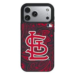 Keyscaper - MLB - St. Louis Cardinals - Paisley iPhone Magnetic Bump Case - 15 Pro Max - Black
