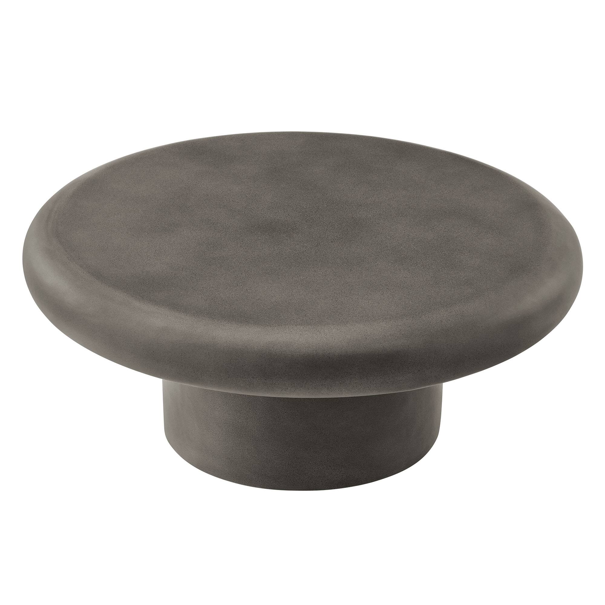 Alt View 4. Modway - Argos Indoor - Outdoor Patio Concrete Round Coffee Table by Modway - Gray.