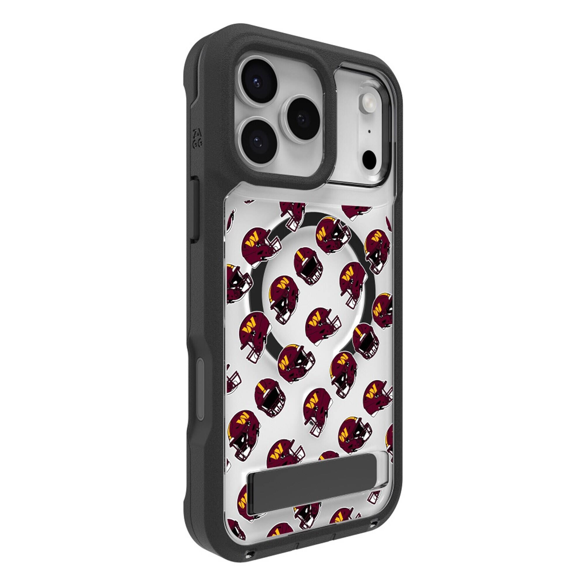 Front. Screen Skinz - Washington Commanders Rainier iPhone Case - 16 Pro - Black.