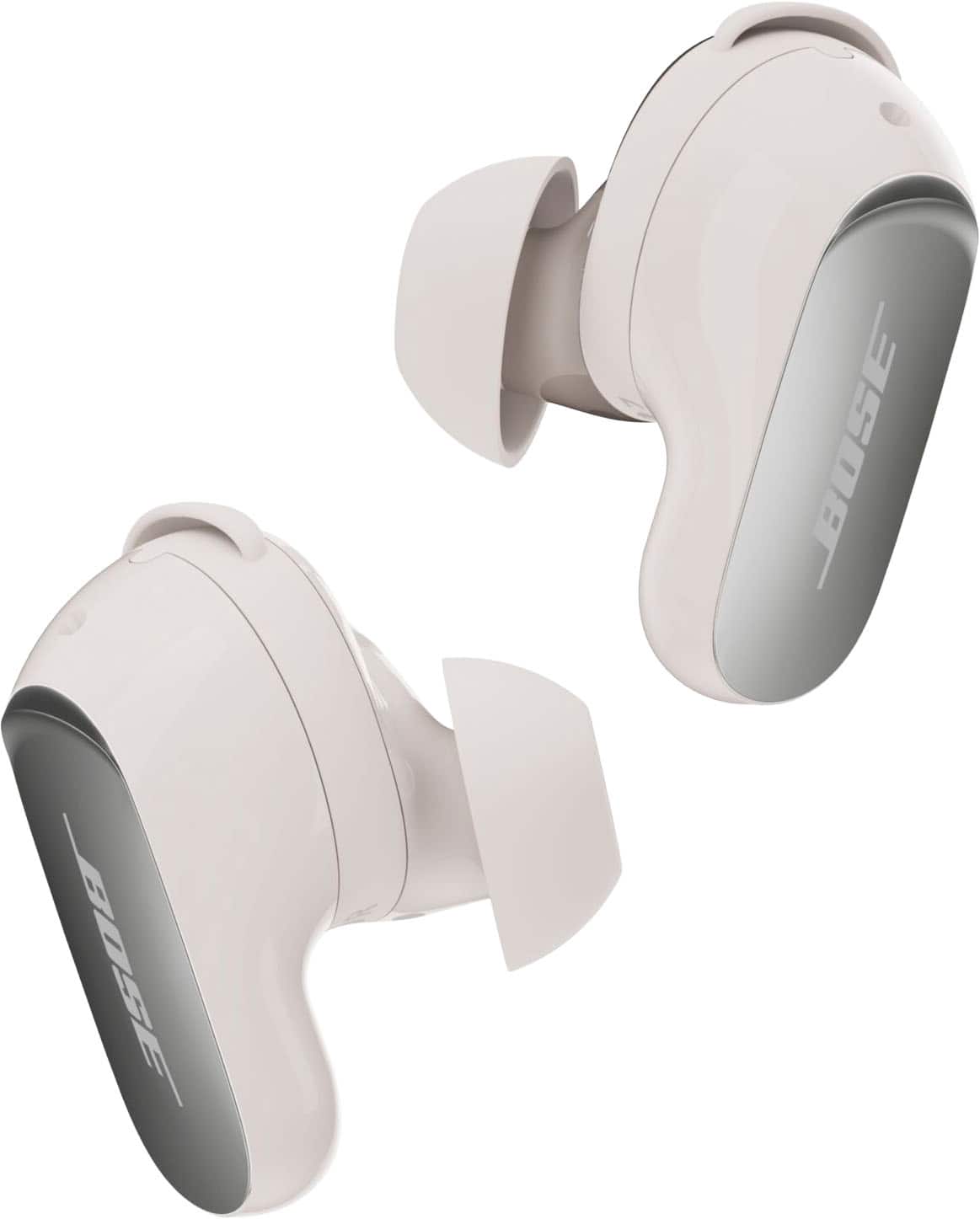 Bose - QuietComfort Ultra (2nd Gen) True Wireless Noise Cancelling In-Ear Earbuds - White Smoke - Front_Zoom