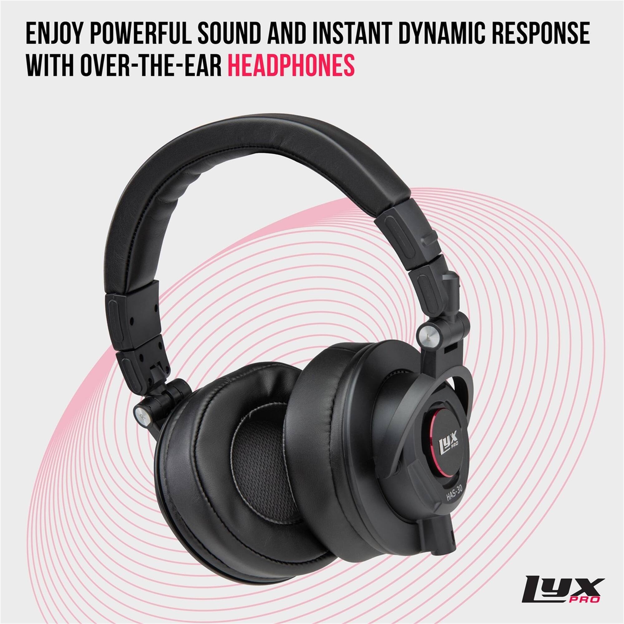 ENJOY POWERFUL SOUND AND INSTANT DYNAMIC RESPONSE WITH OVER-THE-EAR HEADPHONES LX PRO HAS-30