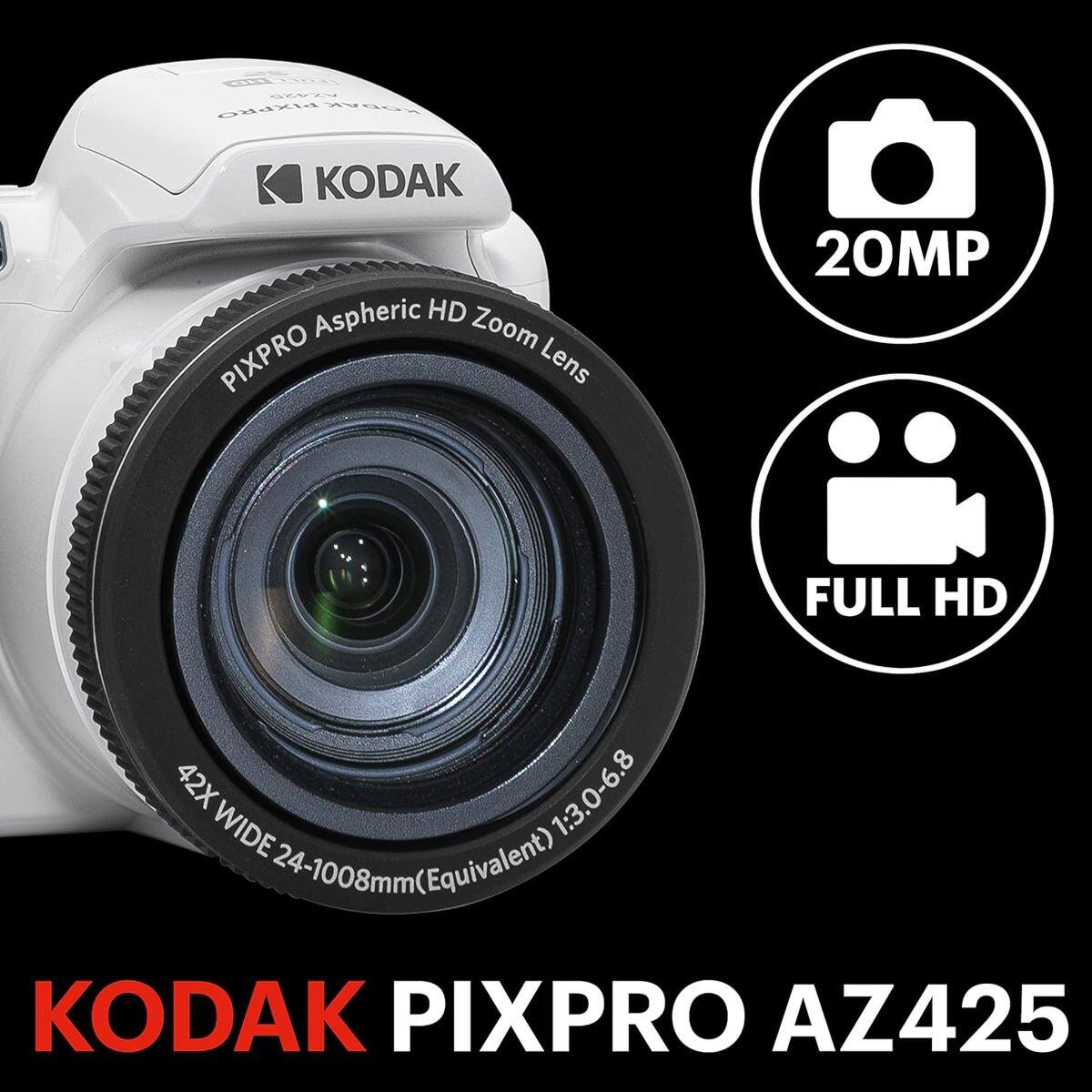 KODAK PIXPRO Aspheric HD Zoom Lens 20MP FULL HD 42X 1:3.0-6.8 WIDE 24-1008mm(Equivalent) KODAK PIXPRO AZ425