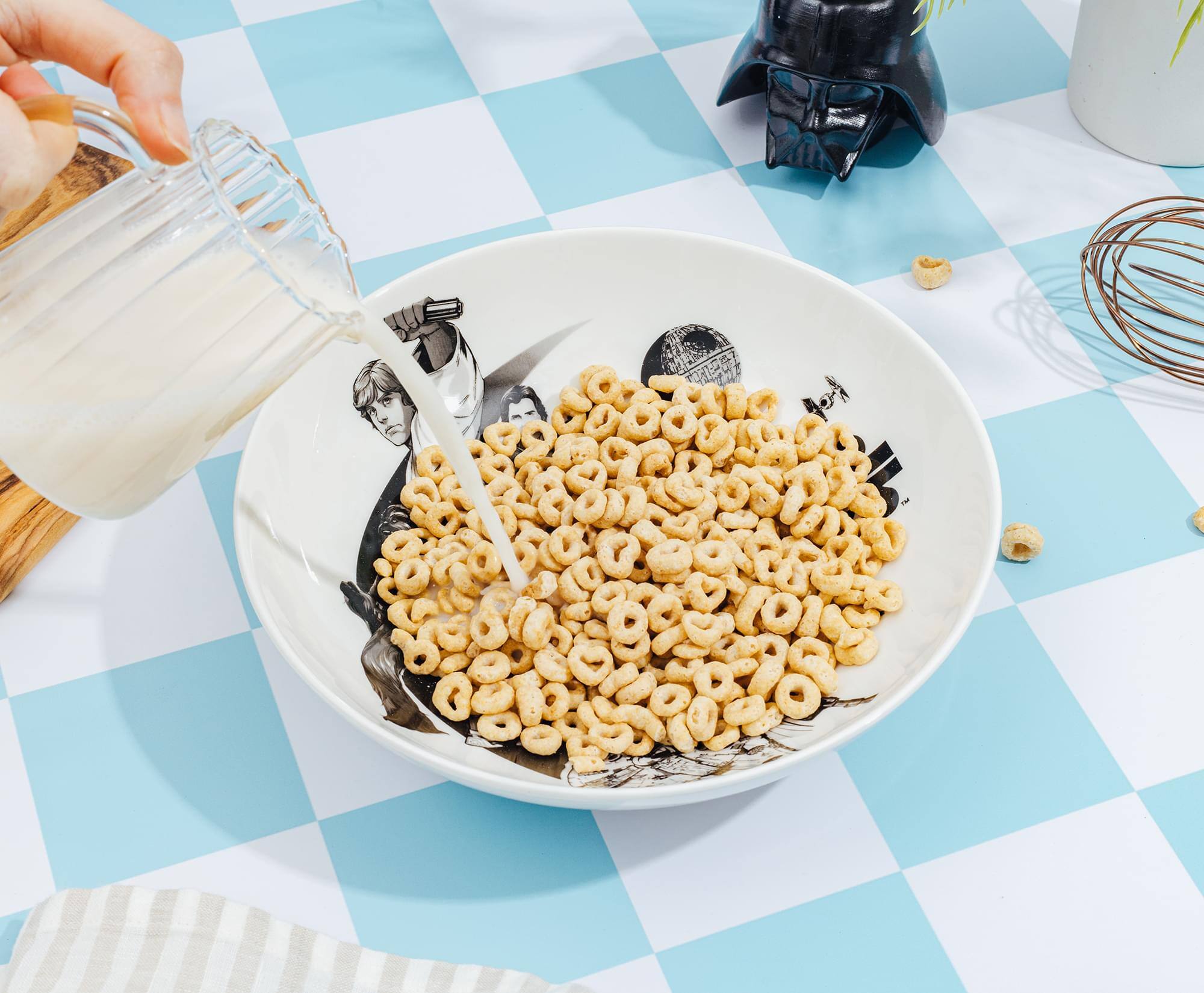 Alt View 4. Silver Buffalo - Star Wars Collage 9-Inch Ceramic Coupe Dinner Bowl - white.