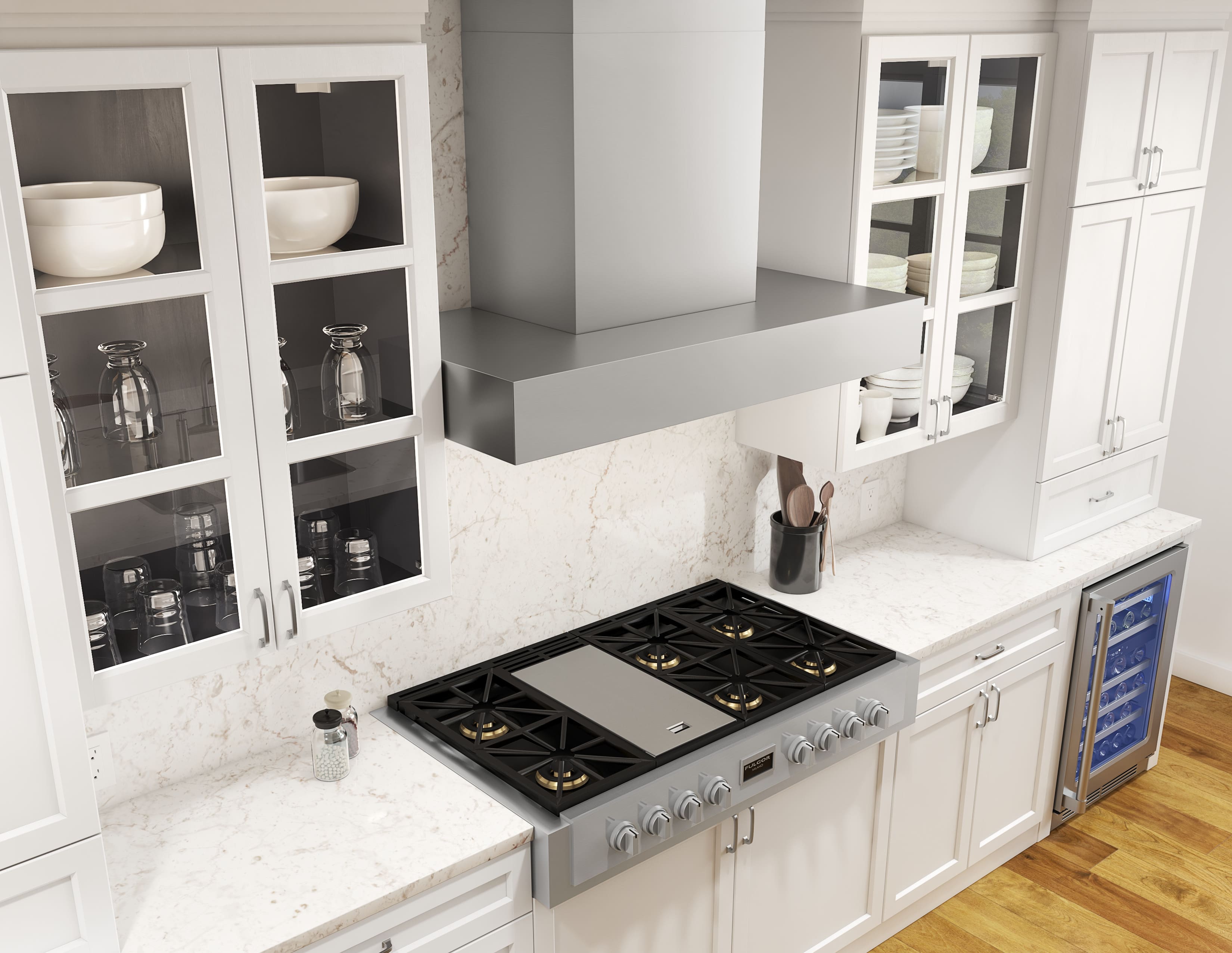 Alt View Zoom 14. Zephyr - 48 inches - Externally Vented - Wall Range Hood - Stainless Steel.