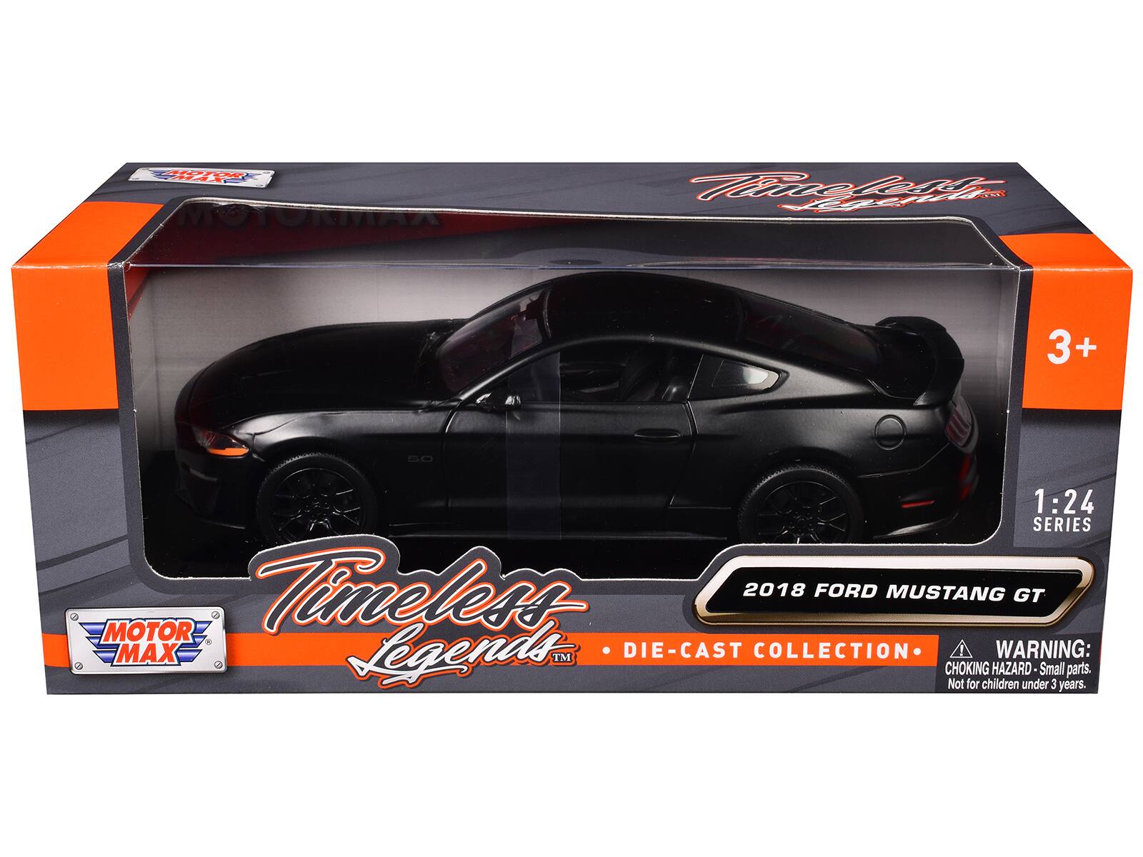 Aida TORMA Melat  
3+ 50  
1:24 SERIES  
Timeless Legends™  
2018 FORD MUSTANG GT  
MOTOR MAX DIE-CAST COLLECTION  
WARNING: CHOKING HAZARD - Small parts. Not for children under 3 years.