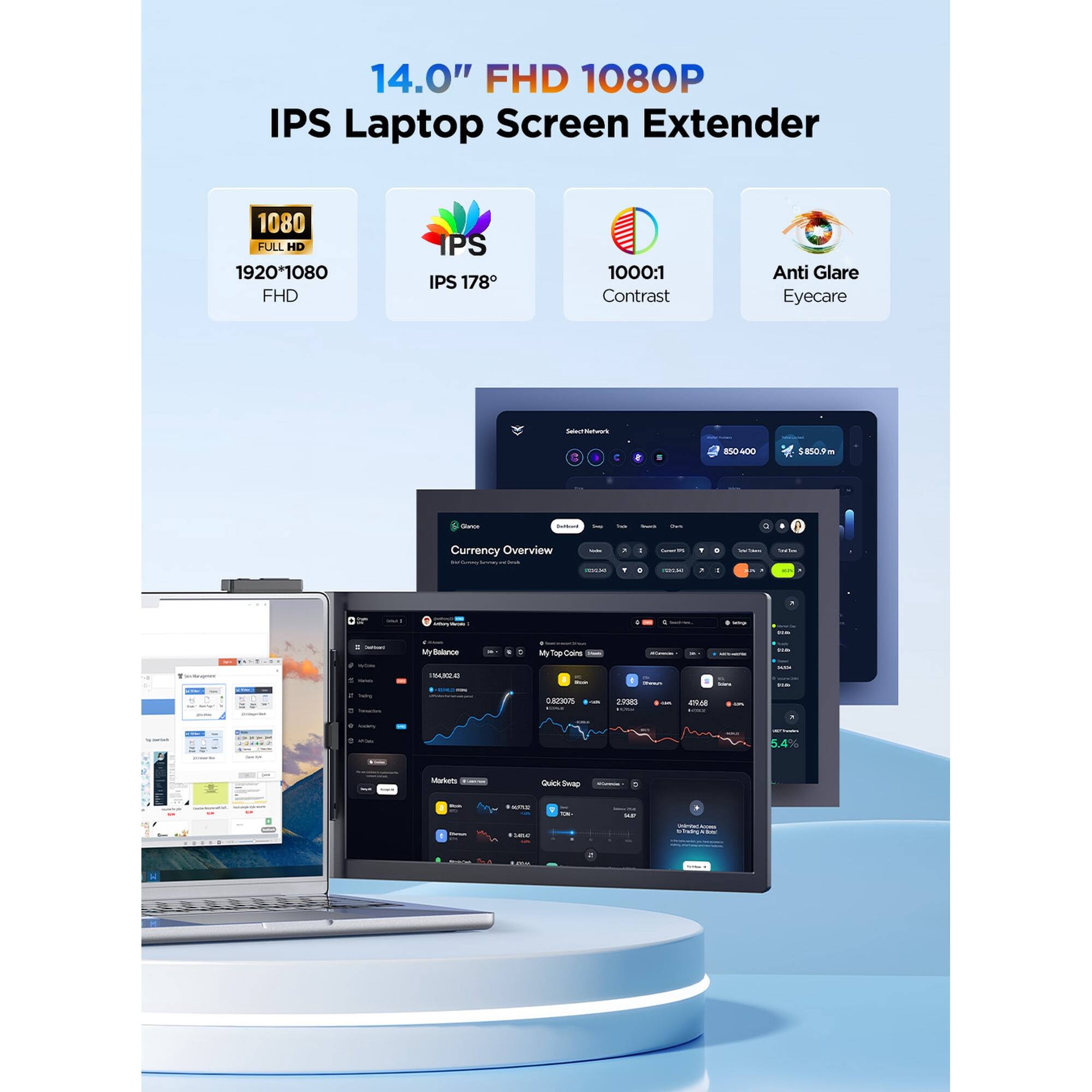 14.0" FHD 1080P IPS Laptop Screen Extender 1080 FULL HD 1920x1080 FHD IPS 178° 1000:1 Contrast Anti Glare Eyecare

Currency Overview - My Balance - Lon

CAPRU mVS anvoa 5.4% Mubot