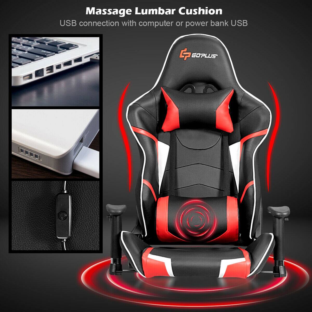 Massage Lumbar Cushion  
USB connection with computer or power bank USB  
GOPLUS