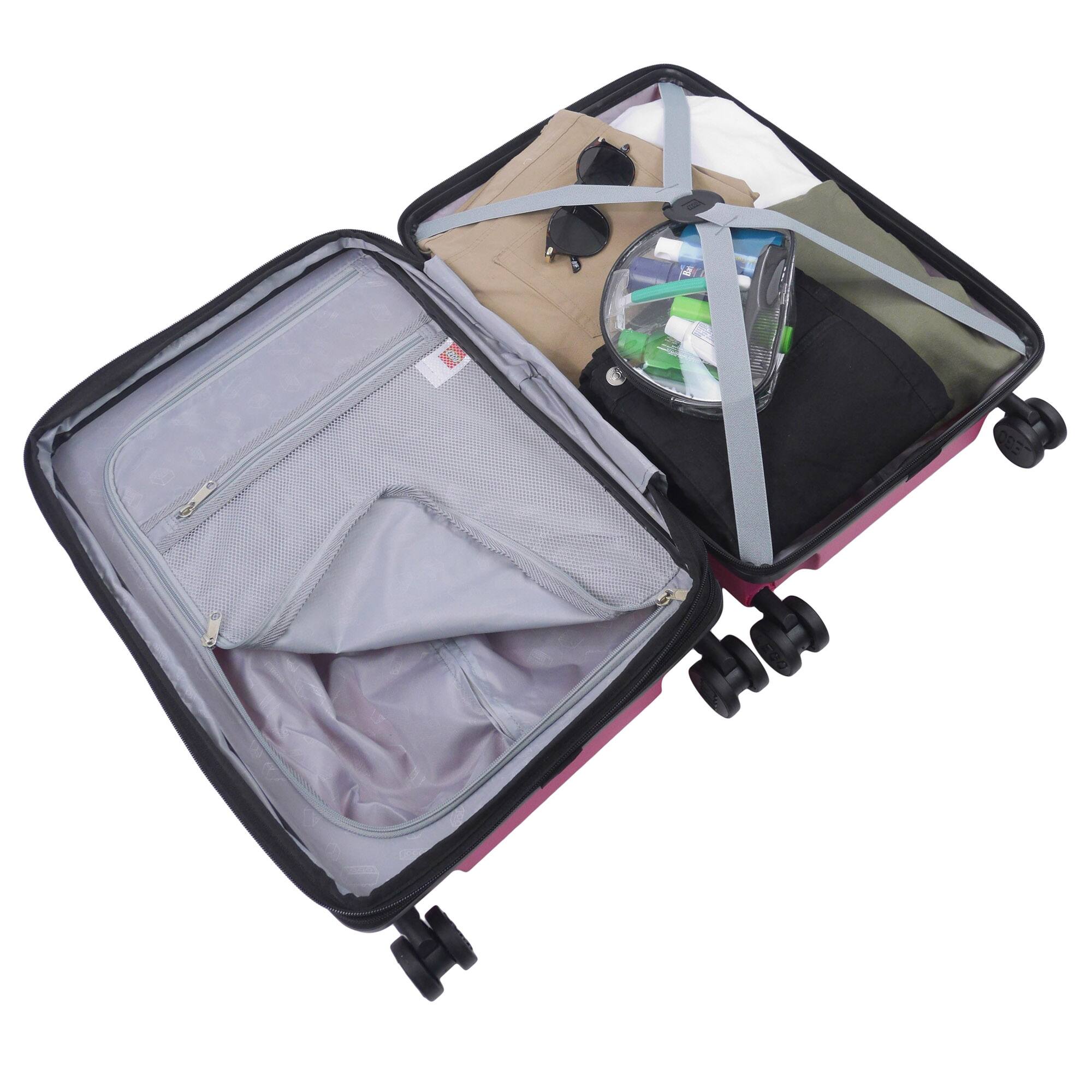 Alt View 1. LEGO - Signature Brick 2x3 Trolley Expandable 21.5 inch carry-on luggage - PINK.