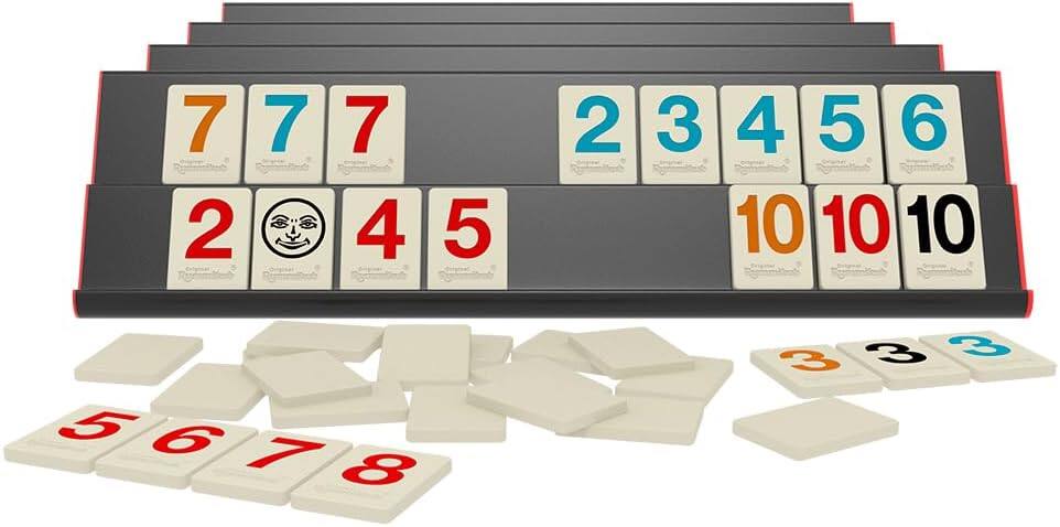 Back. Mattel - Pressman Rummikub Premium Edition Tile Game - Multicolor.