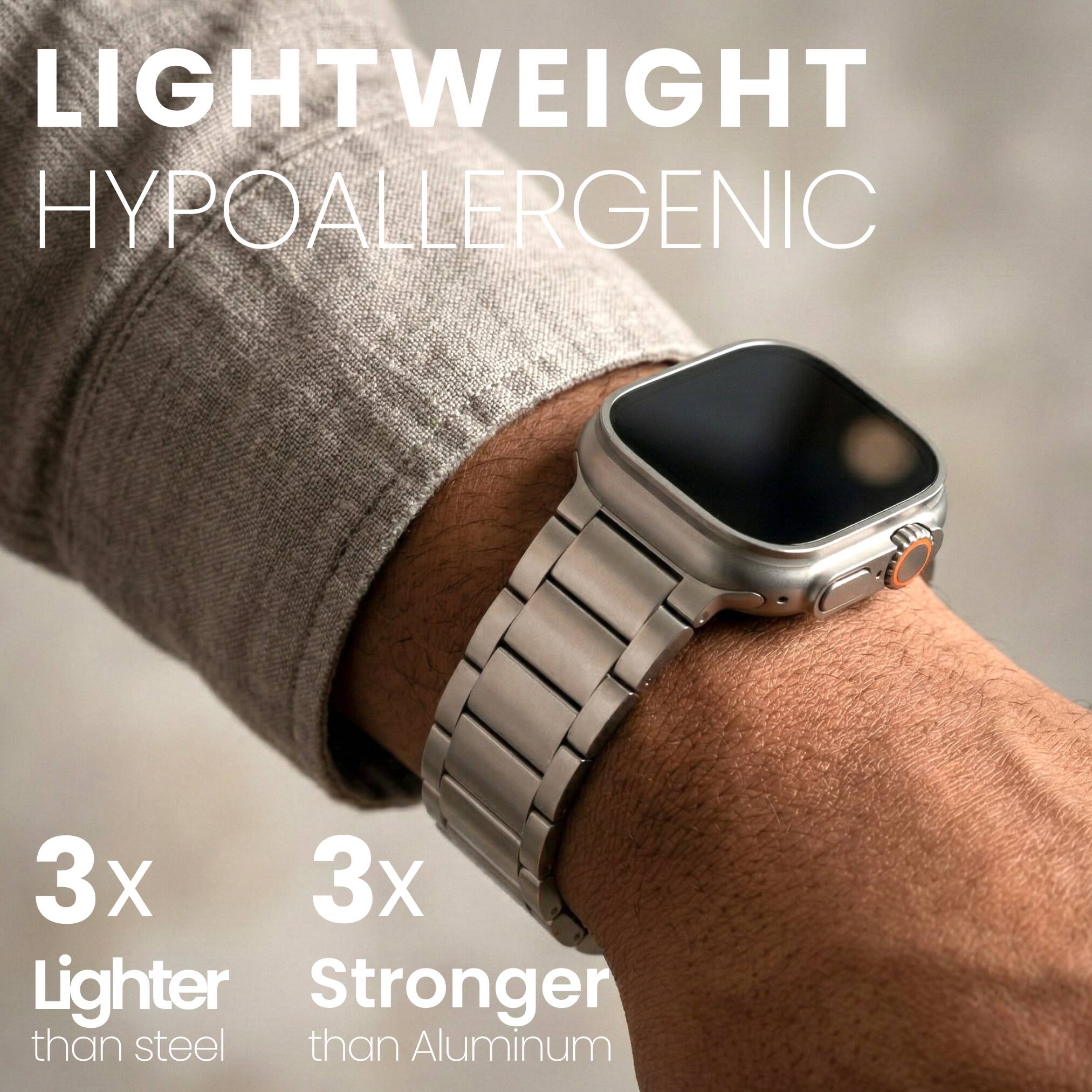 LIGHTWEIGHT  
HYPOALLERGENIC  

3x Lighter than steel  
3x Stronger than aluminum