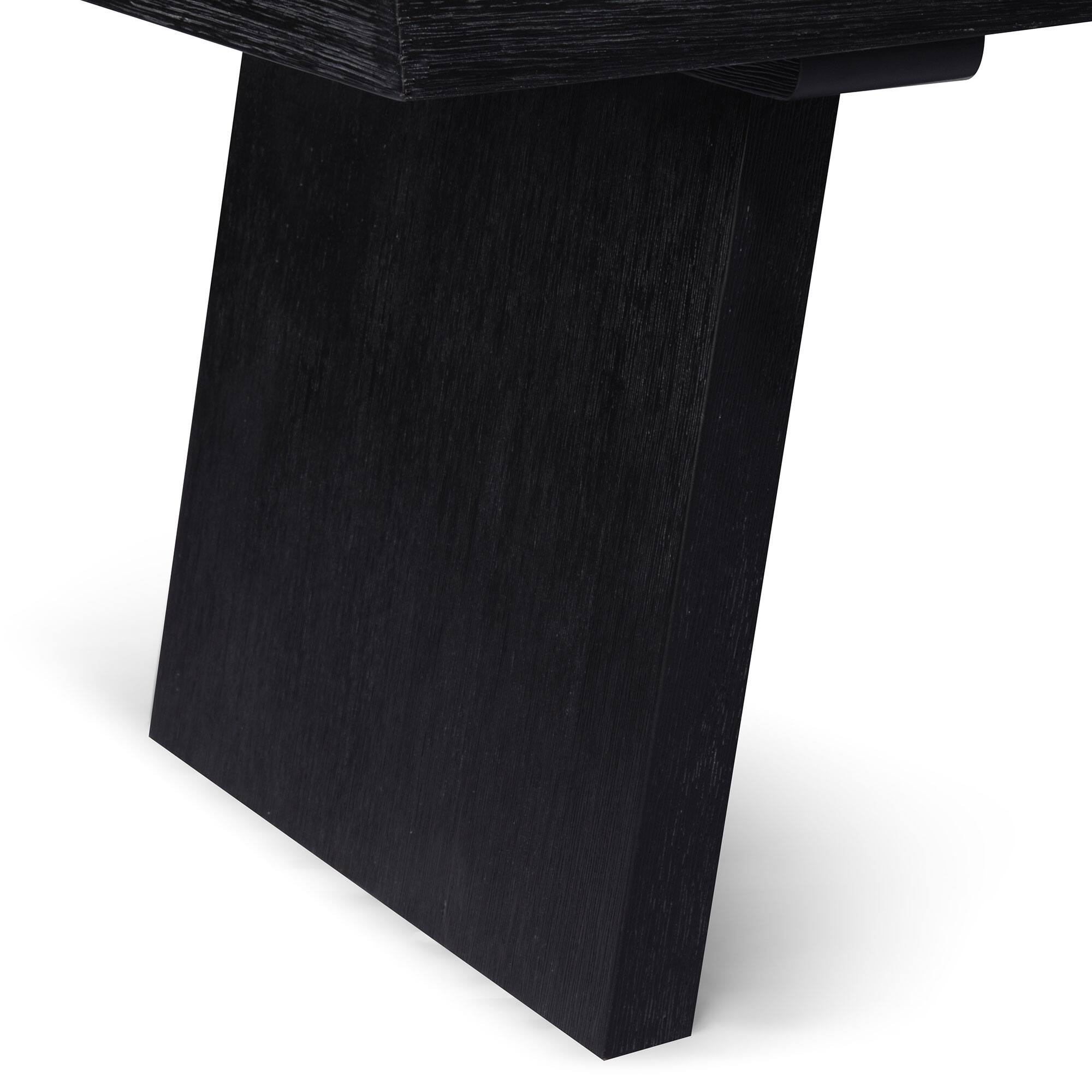 Alt View 3. Maven Lane - Maven Lane Marcella Wood Coffee Table, Contemporary Accent Table, Aged Black - Aged Black.