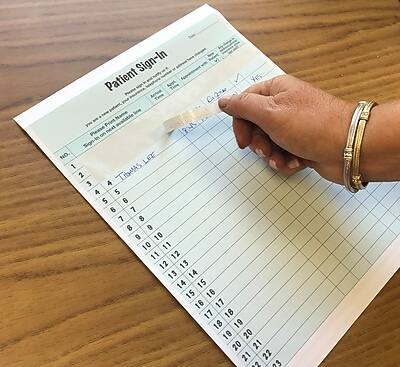 Patient Sign-In

1. Name: ______________________
2. Date of Birth: ________________
3. Date: ________________
4. Time: ________________
5. Room: ________________
6. Doctor: ________________
7. Patient: Yes / No

1 2 3 4 5 6 7 8 9 10 11 12 13 14 15 16 17 18 19 20 21 22 23