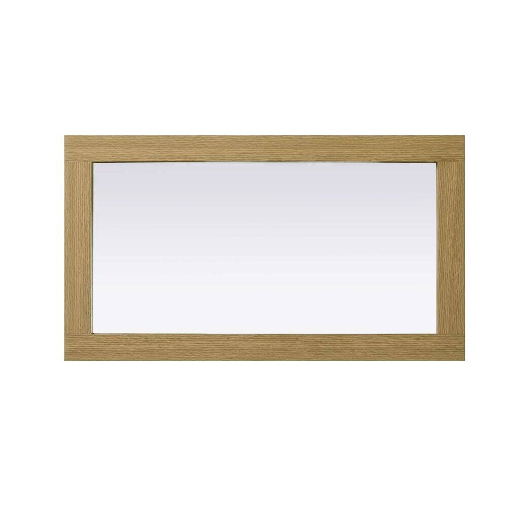 Alt View 2. Elegant Kitchen and Bath - Noah Wooden Rectangle Mirror 18 x 32 in Honey Brown - Honey Brown.