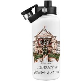 Indigo Falls - Wisconsin Badgers Laura Wilcox Watercolors 34oz. Water Bottle - Multicolor