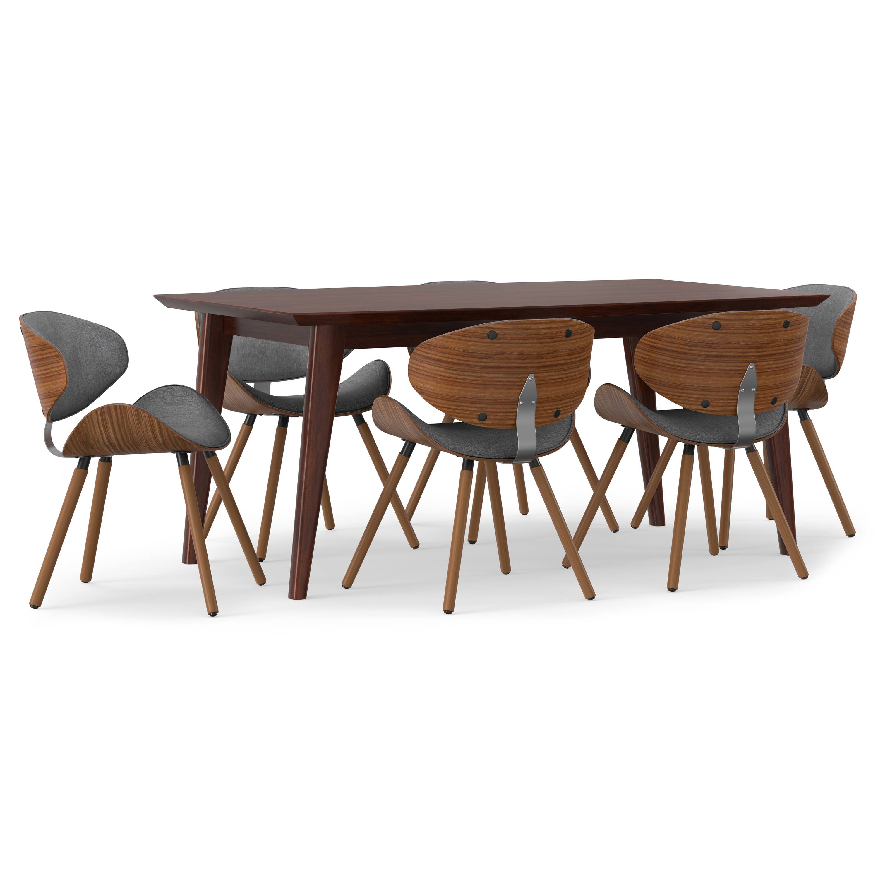 Back. Simpli Home - Marana / Draper 7-Piece Dining Set - Grey.