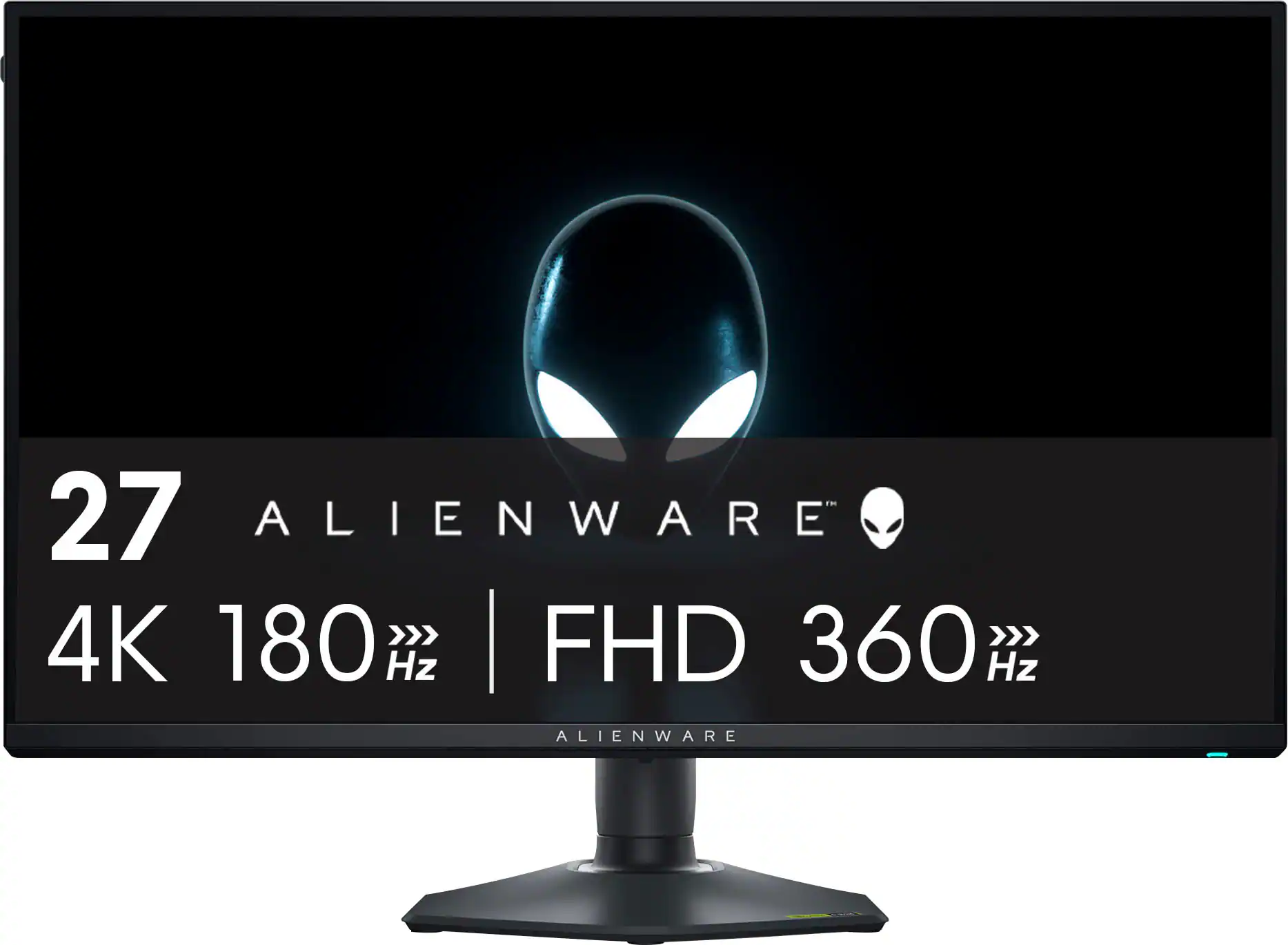 Alienware - AW2725QF 27" IPS LED 4K UHD 180Hz .5-ms G-SYNC Dual-Resolution Gaming Monitor with HDR (HDMI, DisplayPort) - Black