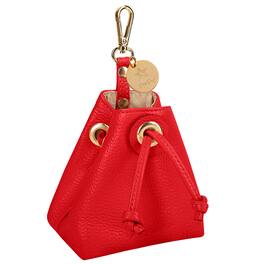 PoisePup - Genuine Leather Hands-Free Pet Walking and Training Treat Pouch for Dog - Red