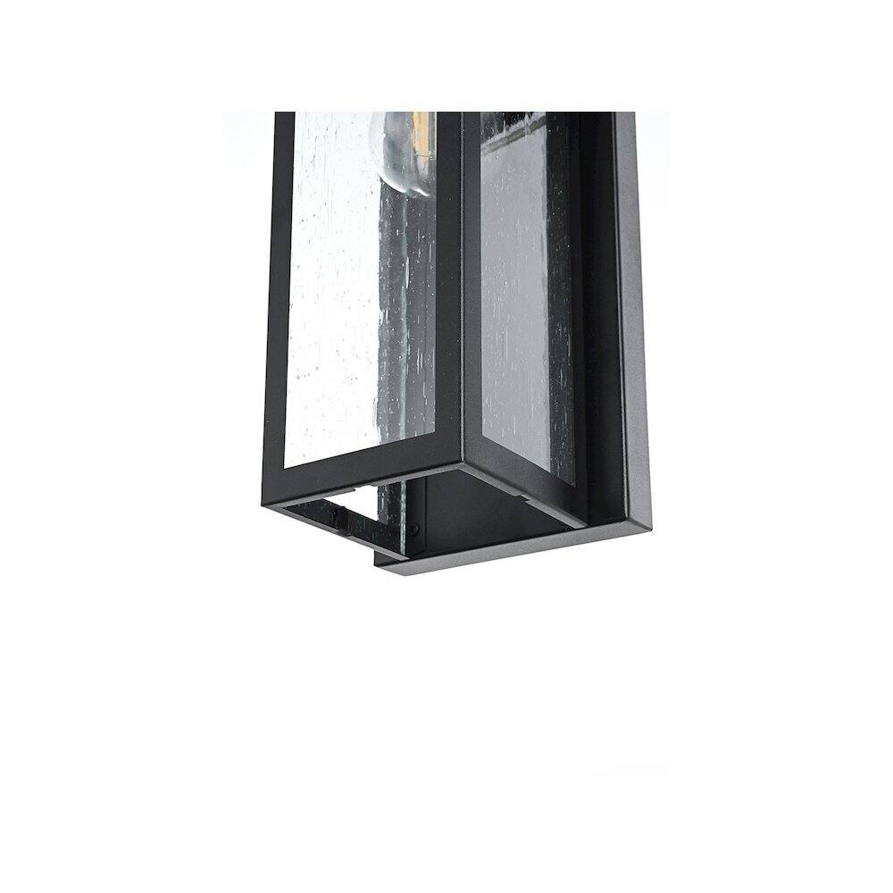 Alt View 2. Elegant Lighting - Dunton 7 inch Outdoor Pendant in Black - Black.