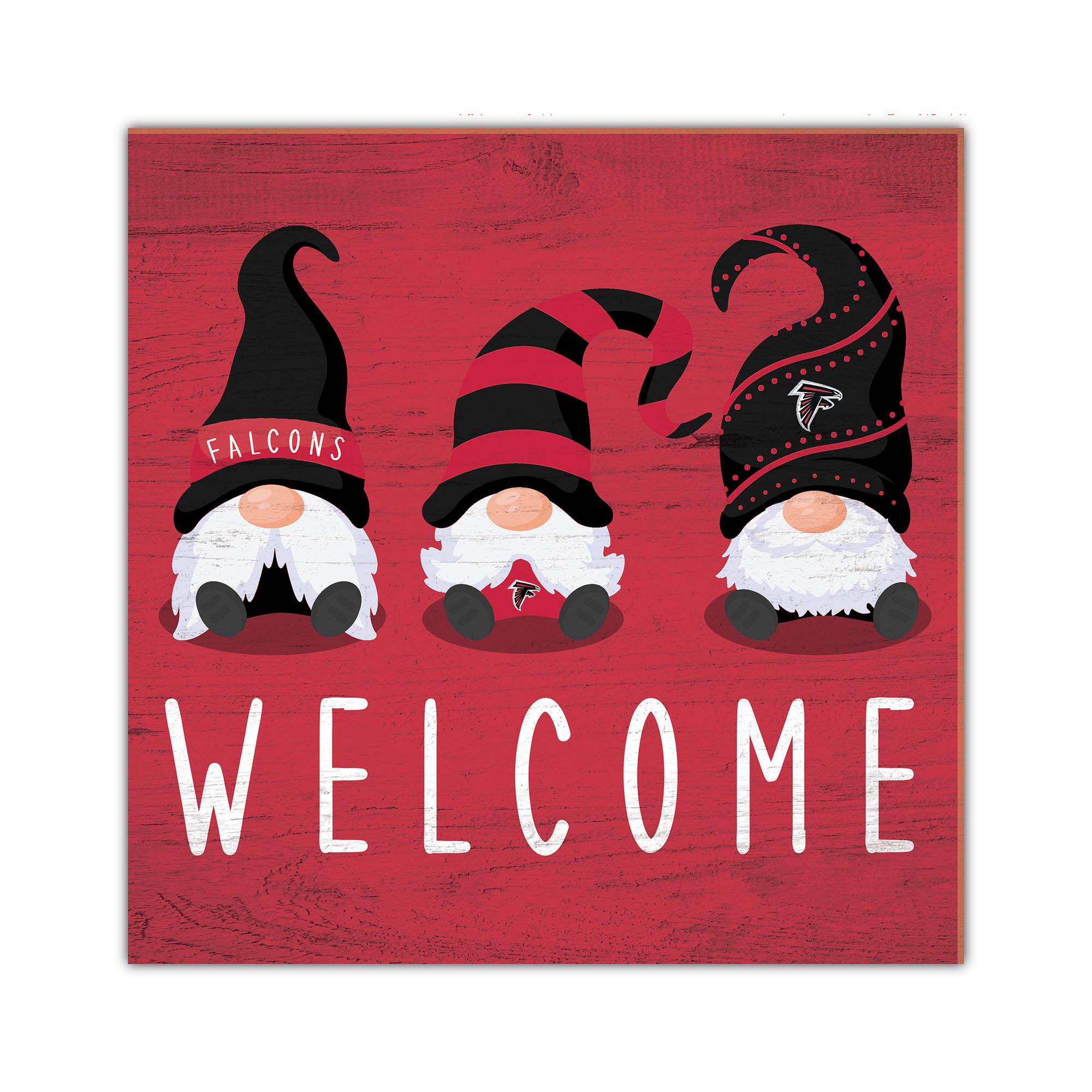 Atlanta Falcons 10'' x 10'' Welcome Gnomes Sign