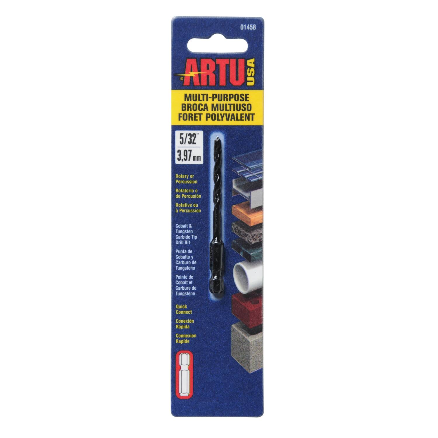 ARTU - 5/32 in. X 3-1/8 in. L Tungsten Carbide Tipped Drill Bit Quick-Change Hex Shank 1 pc price history on PriceWatchPro