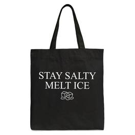 OrnamentallyYou - Stay Salty Melt Ice Canvas Tote Bag - Black