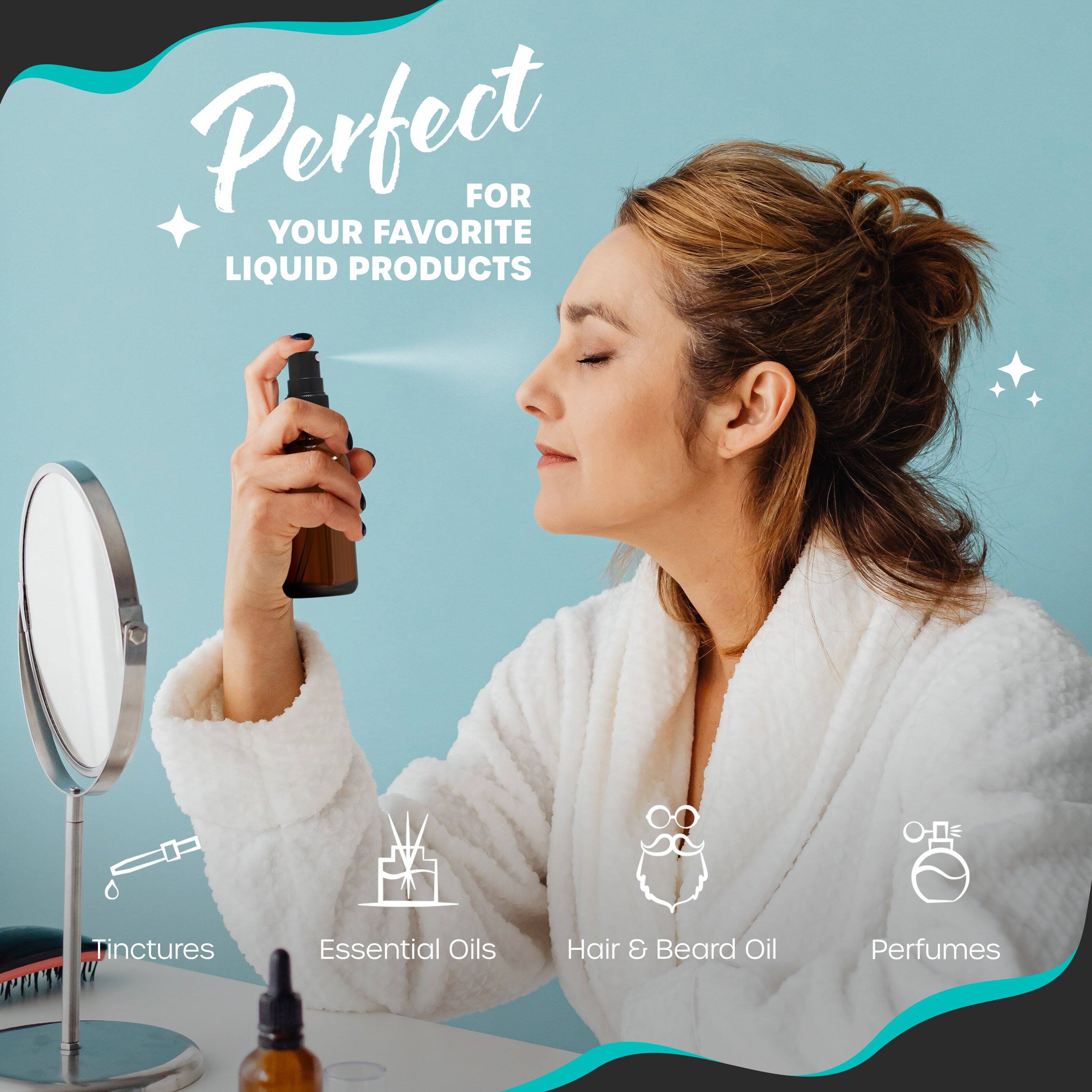 Perfect for your favorite liquid products - Tinctures, Essential Oils, Hair & Beard Oil, Perfumes