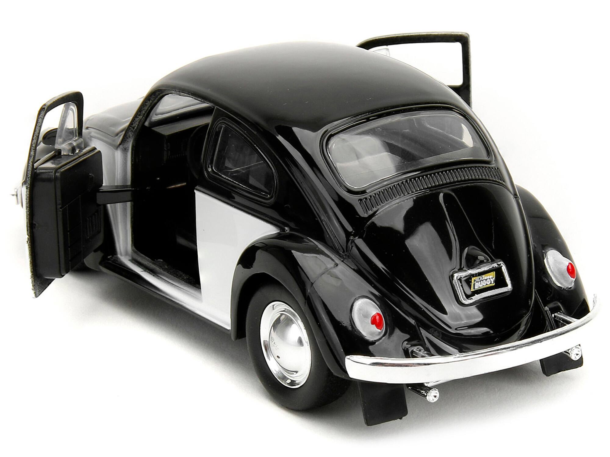 Alt View 4. Jada - 1959 Volkswagen Beetle "Punch Buggy" Black & White & Boxing Gloves Accessory "Punch Buggy" Series 1/32 Model Car by Jada.
