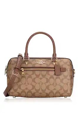 Coach - Rowan Satchel in Signature Canvas - Brown/Gold