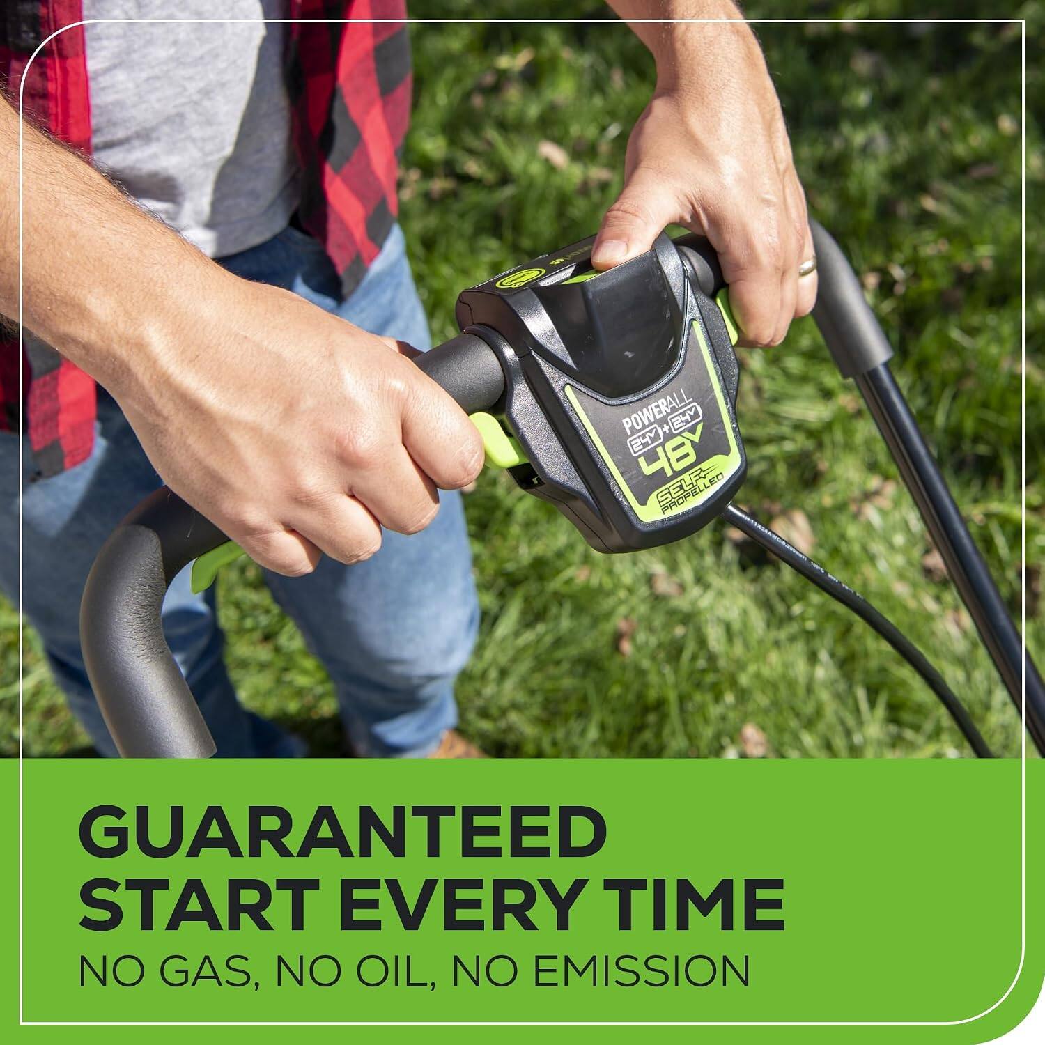 POWERALL 48V 24Y 48Y SEL PROPELLED GUARANTEED START EVERY TIME NO GAS, NO OIL, NO EMISSION