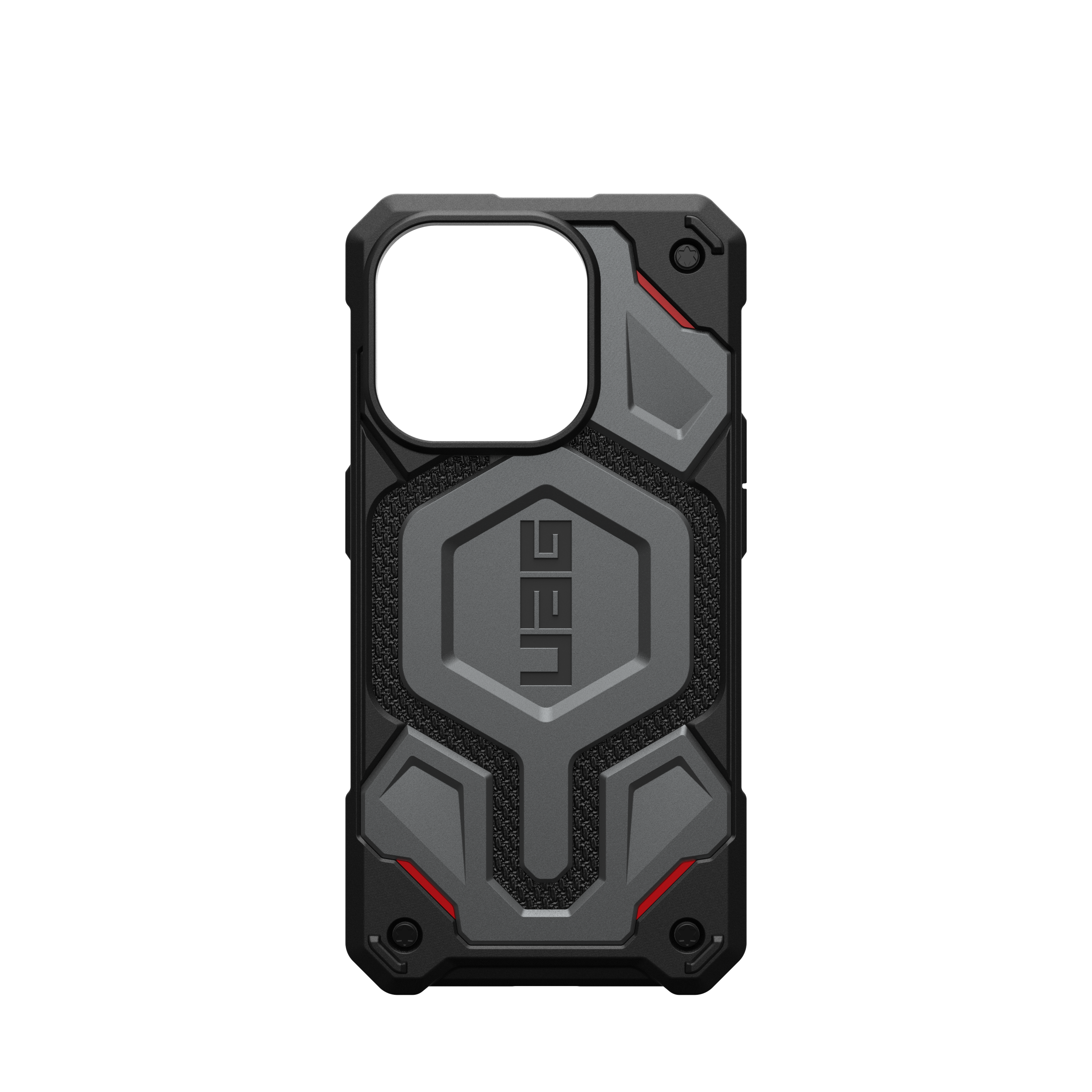 Alt View 5. UAG - Monarch Pro Series Case with Magsafe for Apple iPhone 15 Pro - Kevlar Silver.