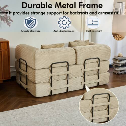 Durable Metal Frame  
- It provides strong support for backrests and armrests  
- Sturdy Structure  
- Anti-displacement  
- Rust-resistant