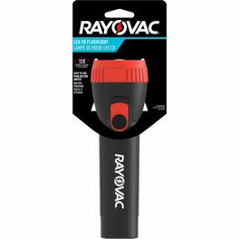 Rayovac - General Purpose LED Flashlight LED 2 Battery Red 1 Each - Black