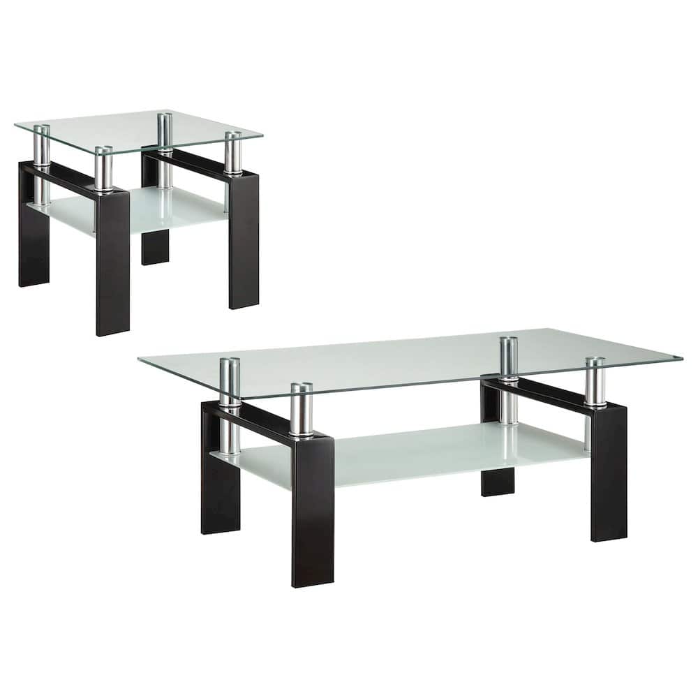 Coaster Co. of America - Dyer 2-piece Rectangular Coffee and End Table Set - Black
