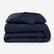 Front. SHEEX - SHEEX Sleep Tech - Duvet Cover & Shams - Full Queen - Navy.