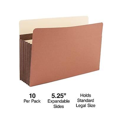 10 Per Pack  
5.25" Expandable Sides  
Holds Standard Legal Size