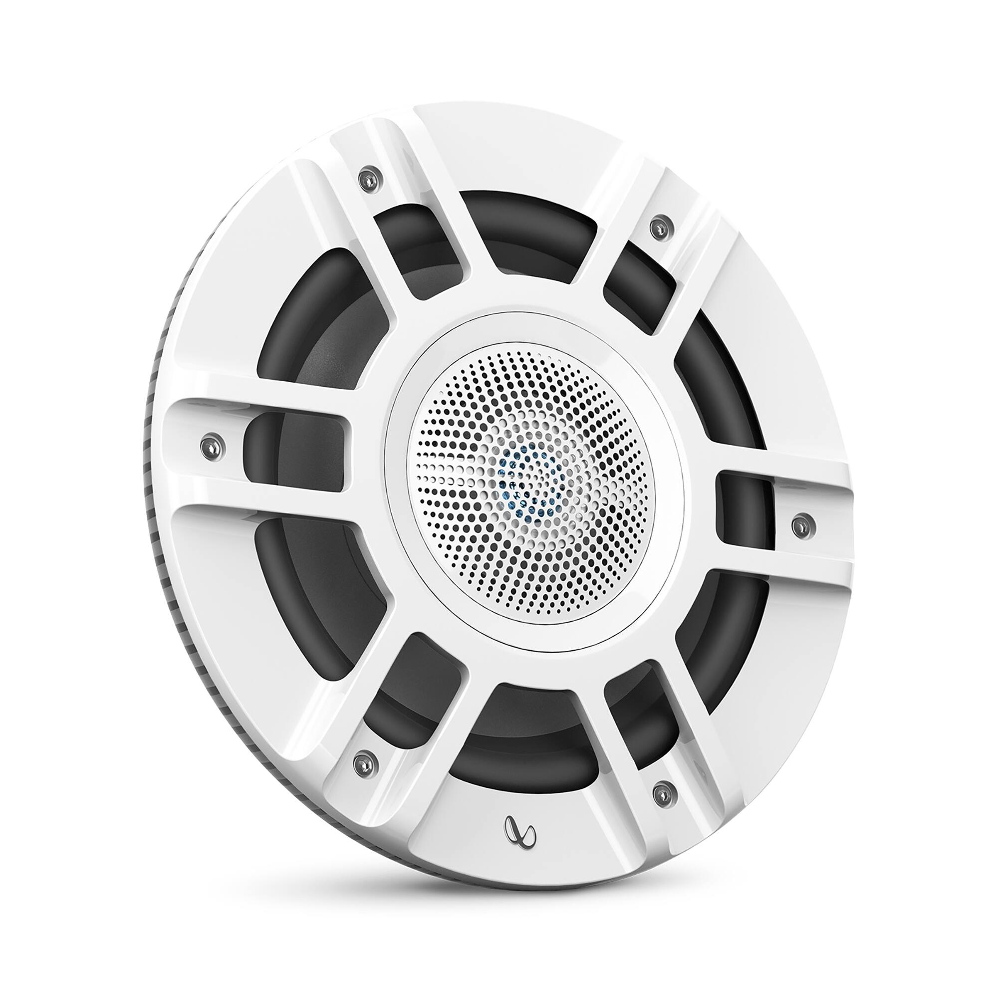 Alt View 1. Infinity - Infinity Kappa8130M White 8" Premium 3 Way RGB LED Convertible Speakers - White.