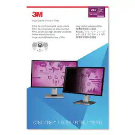 3M - HC240W9B 16:9 Aspect Ratio High Clarity Privacy Filter for 24 in. Widescreen Flat Panel Monitor - Black