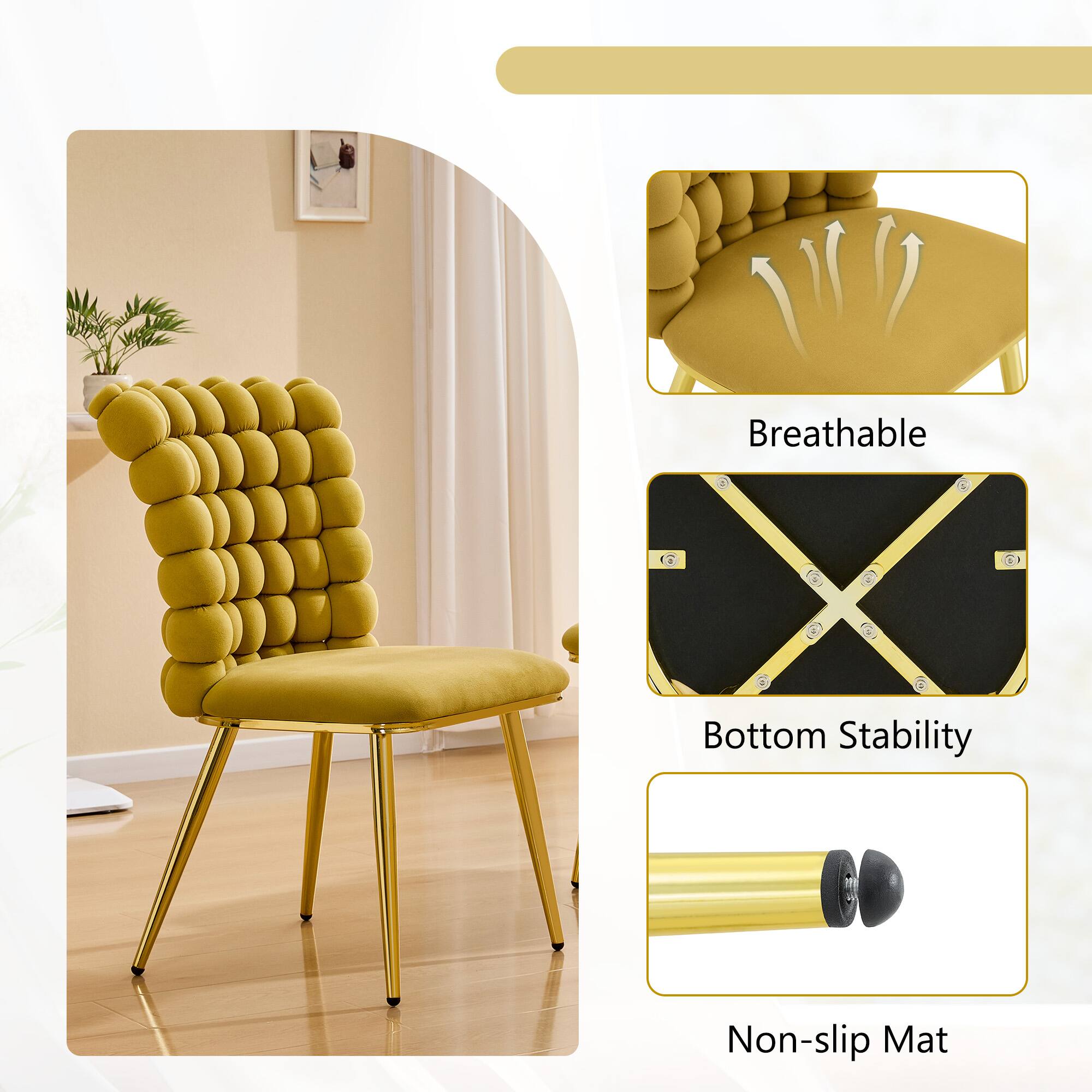 Breathable  
Bottom Stability  
Non-slip Mat