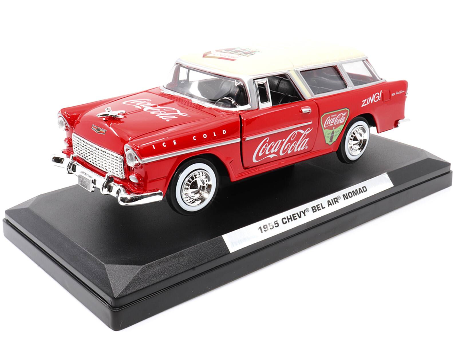 1955 CHEVY BEL AIR NOMAD  
Coca-Cola  
ICE COLD  
ZING!