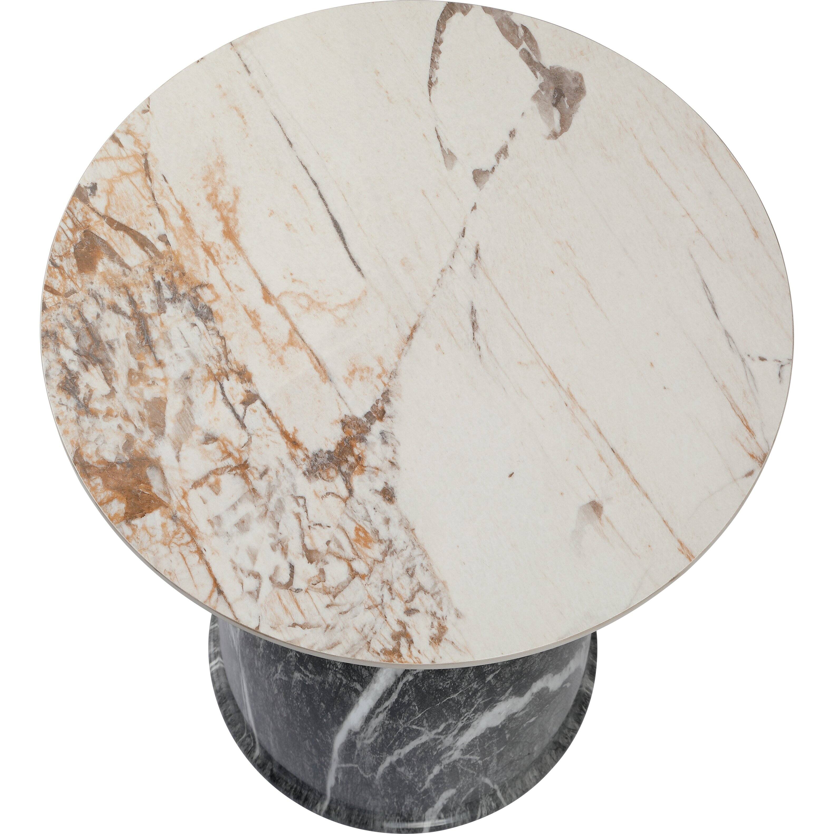 Alt View 4. LeisureMod - Modern Bell-Shaped Steel Top Accent Table with Powder Coated Finish for Living Room or Office - Grey.